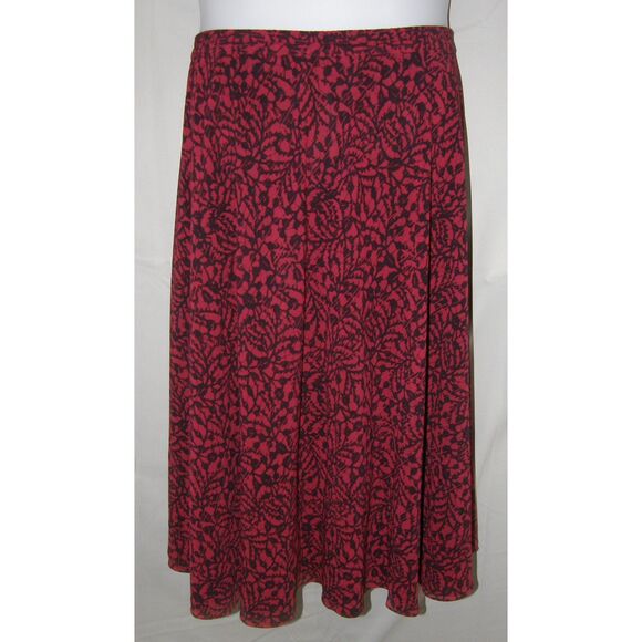 COLDWATER CREEK Reversible Sz Large (14) Elastic Waist Flowy Midi Skirt NEW NWT - Picture 1 of 7